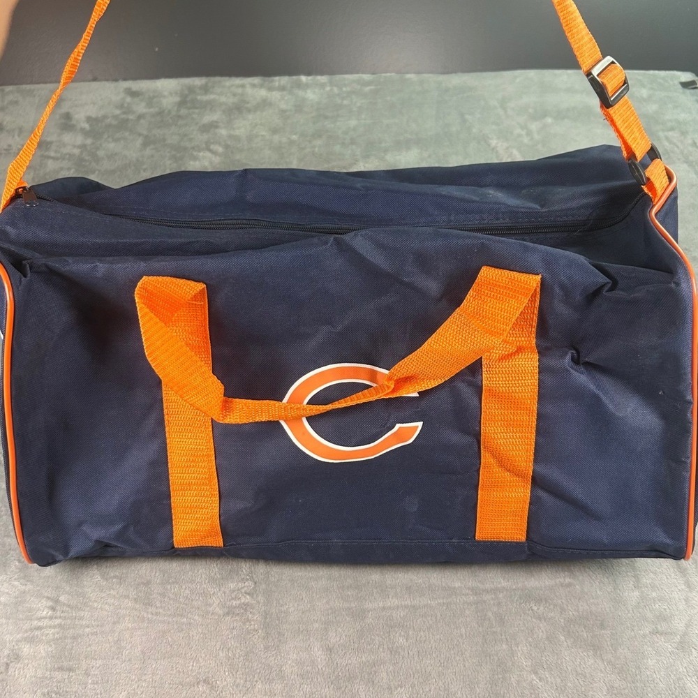 Chicago Bears Miller Lite Duffel Bag Navy Blue Orange NFL Football Promo Travel